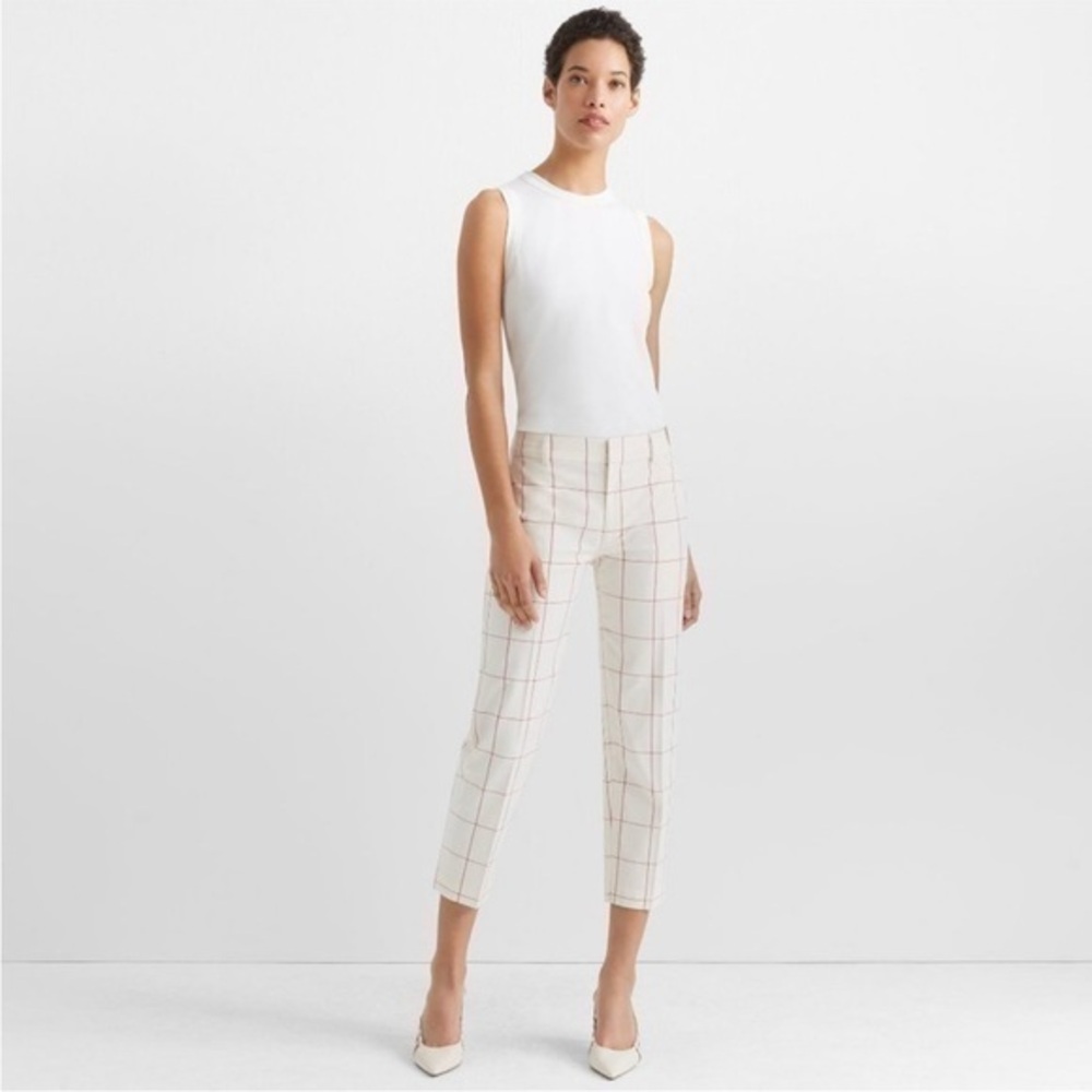 Club Monaco | Marie Pant: Creamy Beige & Pink Ankle Pants